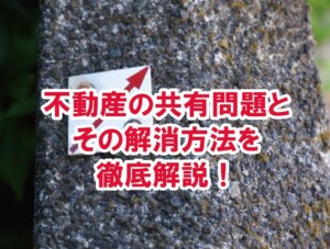 不動産の共有問題とその解消方法を徹底解説！